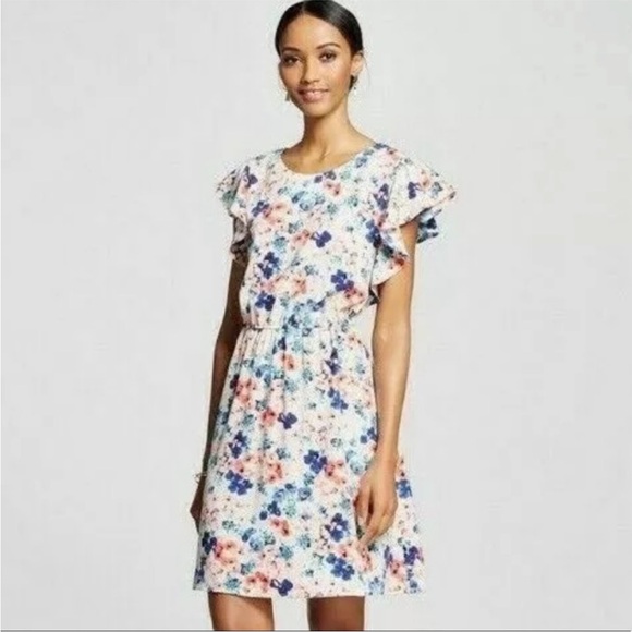 Merona Dresses & Skirts - Merona Flutter Sleeve Floral Print Dress